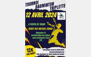 Tournoi ARL Triplette du 12 Avril 2024